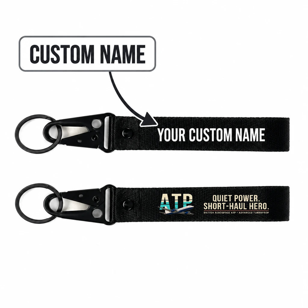 British Aerospace ATP Hawk-Shaped Key Chains - Black - Original - Personalized