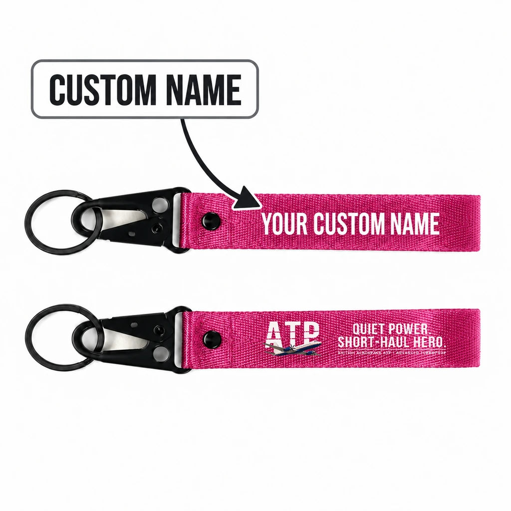 British Aerospace ATP Hawk-Shaped Key Chains - Pink - Original - Personalized