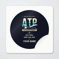 Thumbnail for British Aerospace ATP - Original + Name - Circle Sticker - Peel