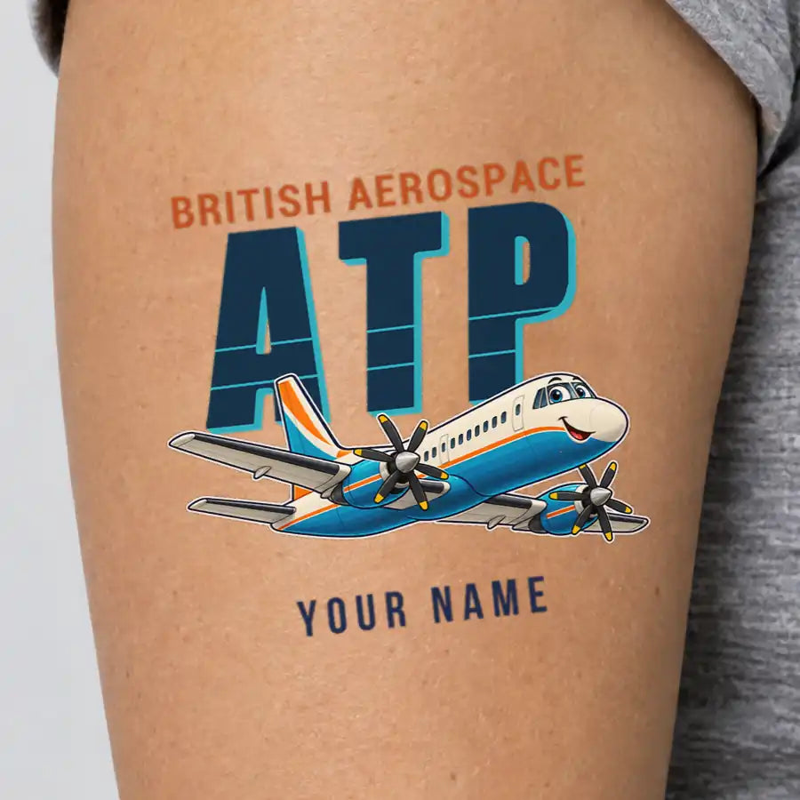 British Aerospace ATP - Tattoo - Cartoon + Name