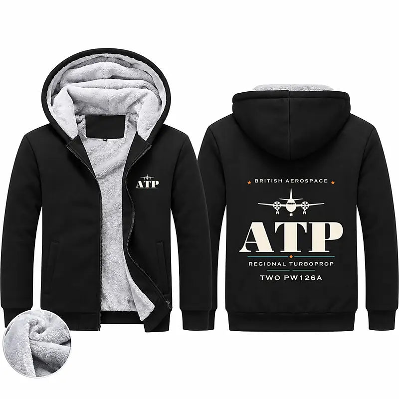 British Aerospace ATP Zipped Sweatshirts - Heritage - Black