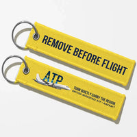 Thumbnail for British Aerospace ATP Aviator Key Chains - Yellow - Remove Before Flight