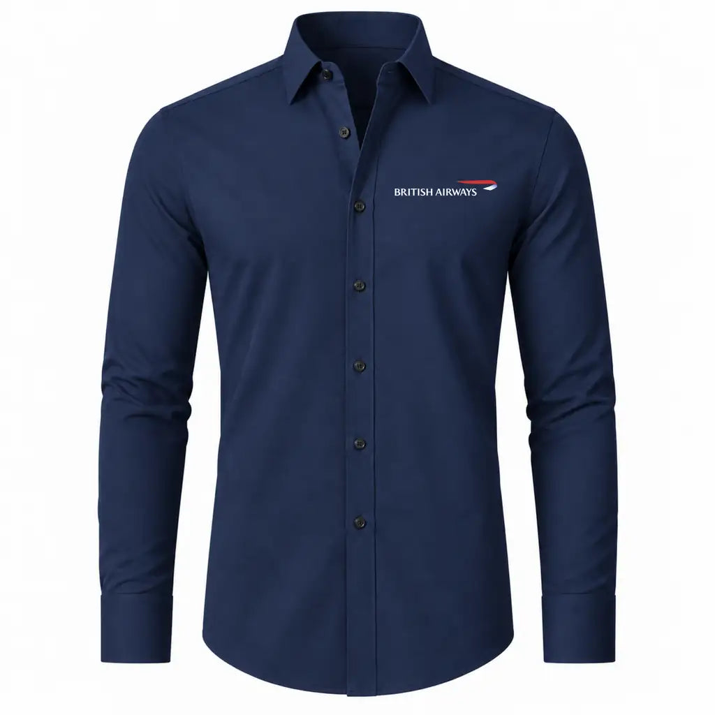 British Airways Airlines Long Sleeve Shirt - Dark Blue