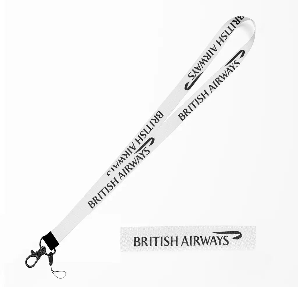 British Airways Airlines lanyard - white