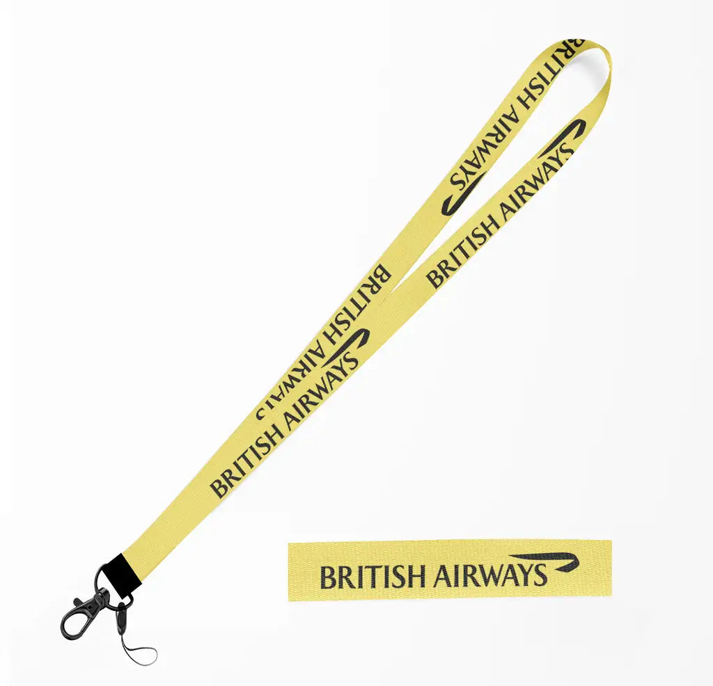 British Airways Airlines lanyard - yellow