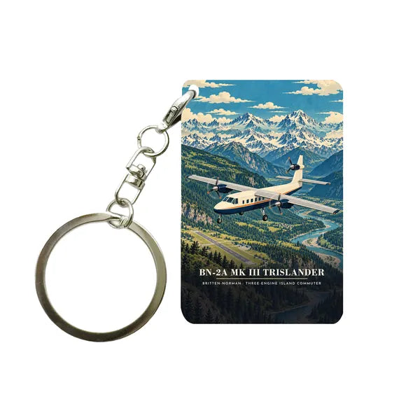 Britten-Norman BN-2A Mk III Trislander - 3D - Key Chain - Full Print