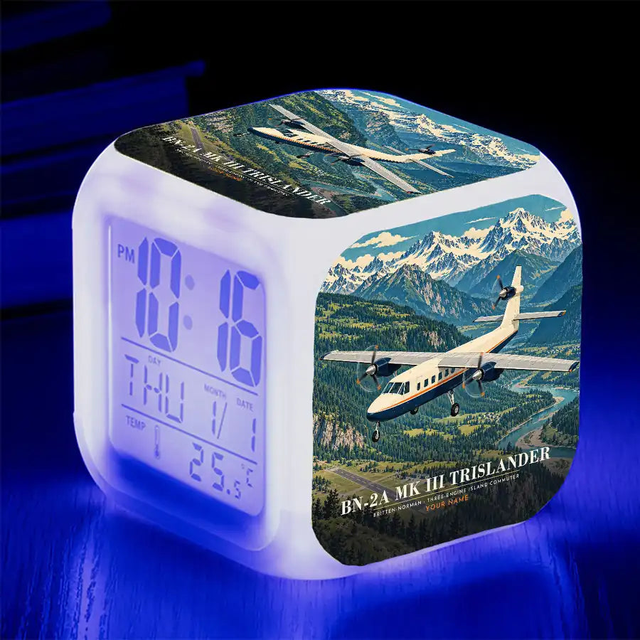 Britten-Norman BN-2A Mk III Trislander - 3D + Name - Alarm Clock