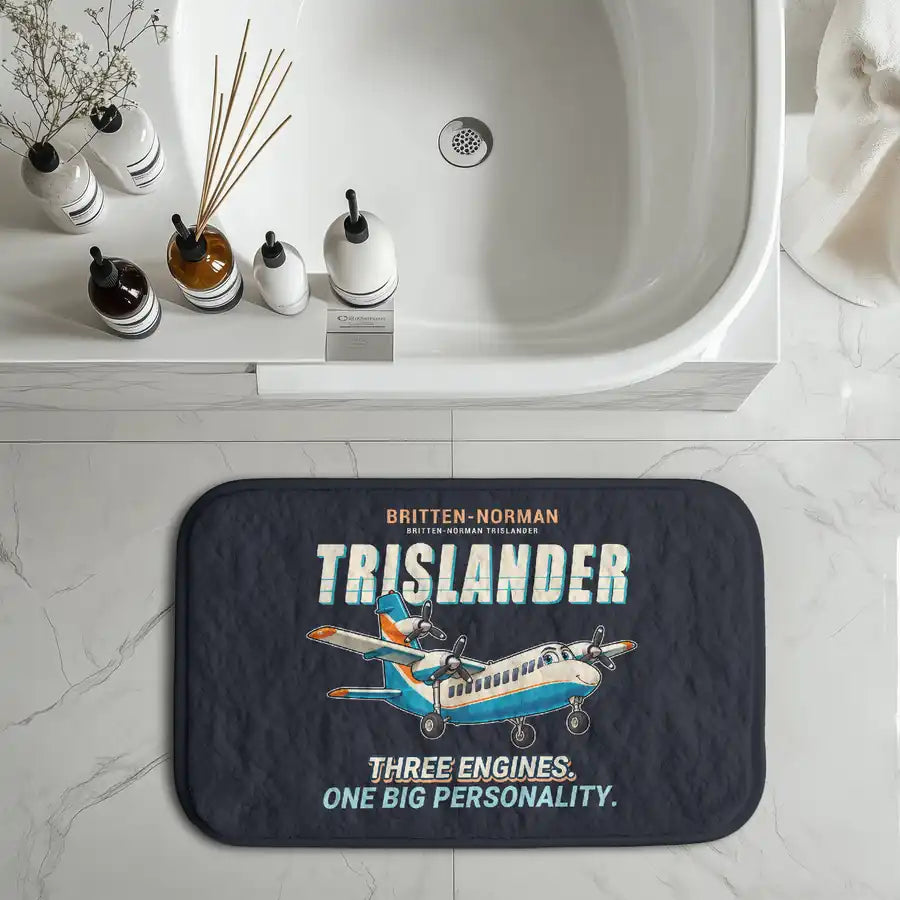 Britten-Norman BN-2A Mk III Trislander - Cartoon - Bath Mat