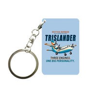 Thumbnail for Britten-Norman BN-2A Mk III Trislander - Cartoon - Key Chain - Light Blue
