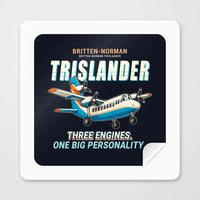 Thumbnail for Britten-Norman BN-2A Mk III Trislander - Cartoon - Square Sticker - Peel
