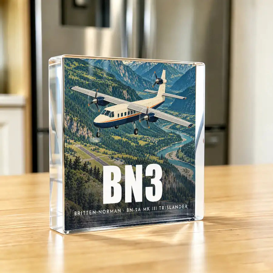 Britten-Norman BN-2A Mk III Trislander - Crystal Ornament - 3D - Kitchen