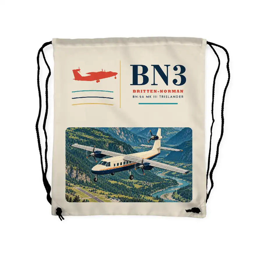 Britten-Norman BN-2A Mk III Trislander - Drawstring Bag - Classic - Beige
