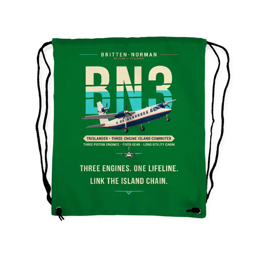 Britten-Norman BN-2A Mk III Trislander - Drawstring Bag - Original - Green