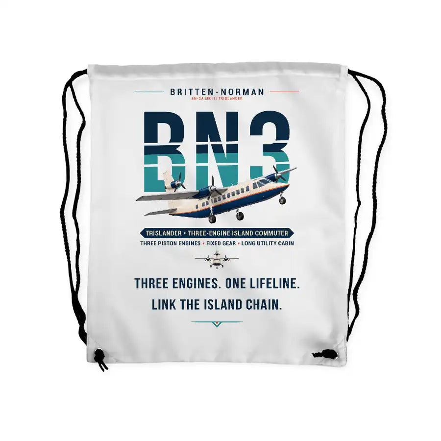 Britten-Norman BN-2A Mk III Trislander - Drawstring Bag - Original - White