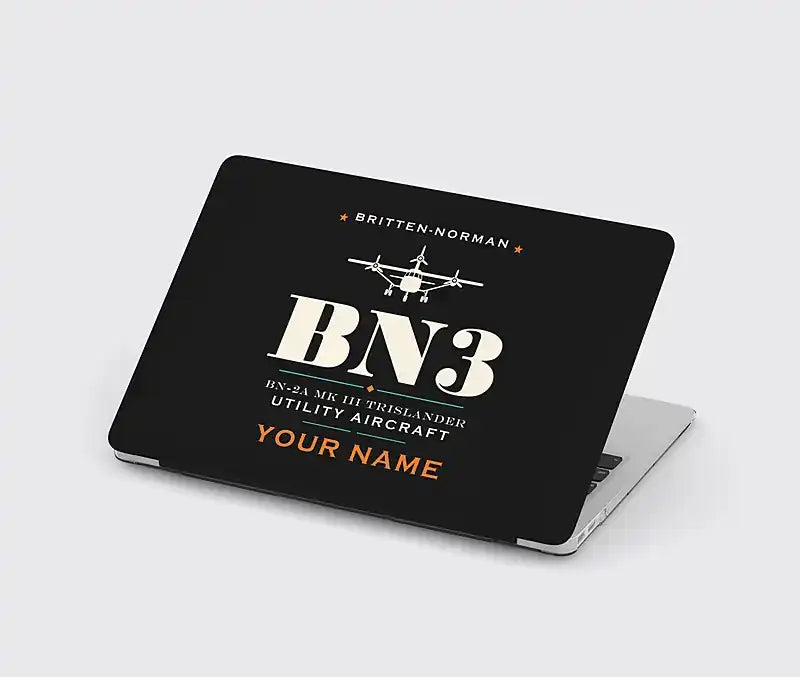 Britten-Norman BN-2A Mk III Trislander - Heritage + Name - MacBook Case - Black