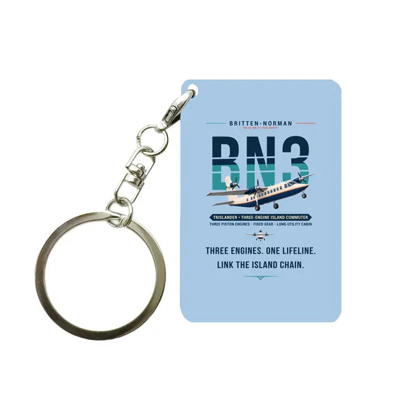 Britten-Norman BN-2A Mk III Trislander - Original - Key Chain - Light Blue
