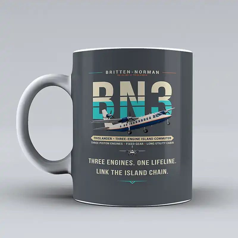 Britten-Norman BN-2A Mk III Trislander - Original - Mug - Gray