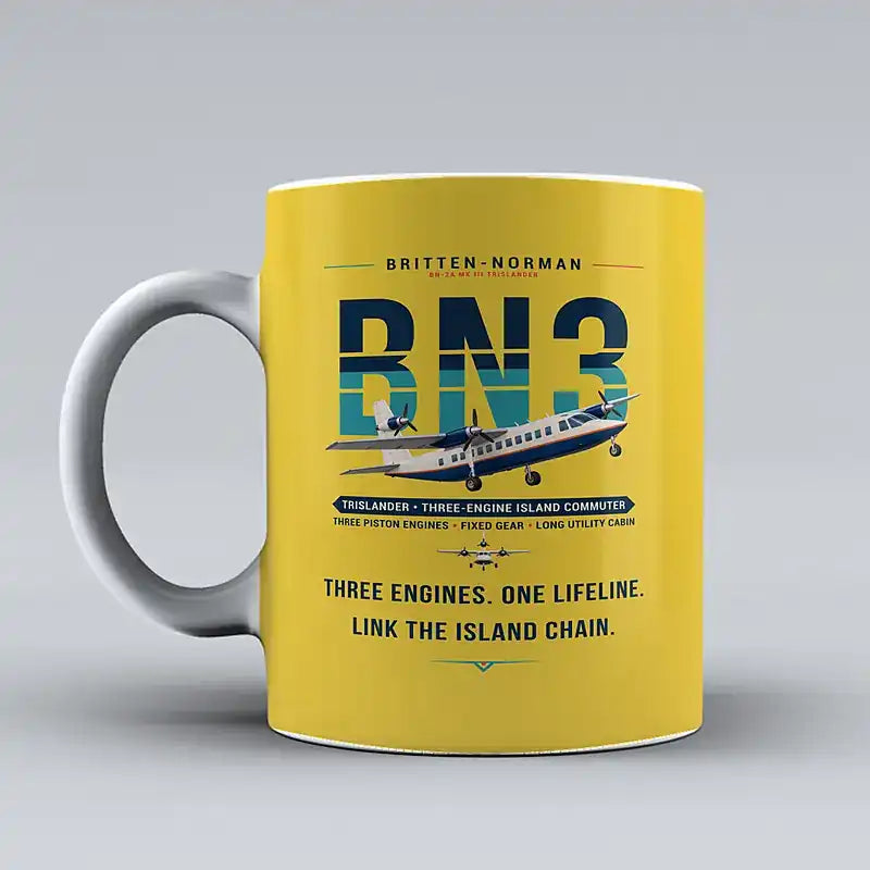 Britten-Norman BN-2A Mk III Trislander - Original - Mug - Yellow