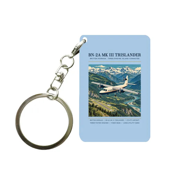 Britten-Norman BN-2A Mk III Trislander - Poster - Key Chain - Light Blue
