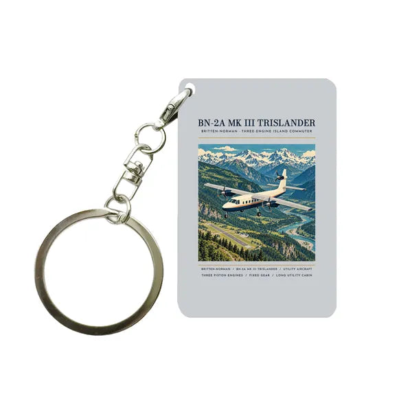 Britten-Norman BN-2A Mk III Trislander - Poster - Key Chain - Light Gray