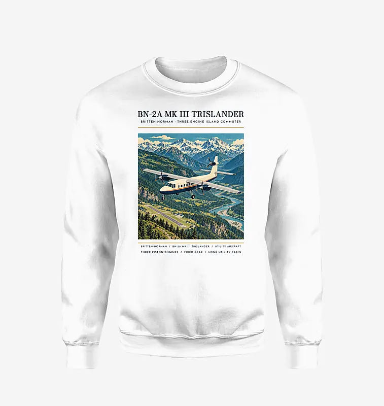 Britten-Norman BN-2A Mk III Trislander - Poster - Sweatshirt - White