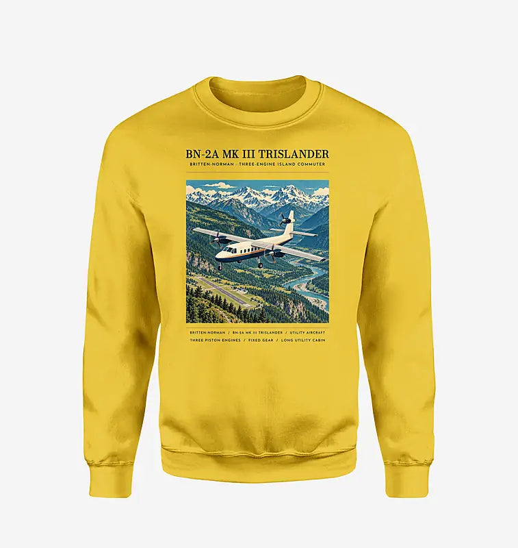 Britten-Norman BN-2A Mk III Trislander - Poster - Sweatshirt - Yellow