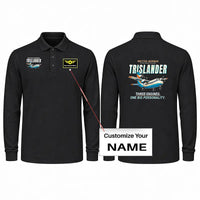 Thumbnail for Britten-Norman BN-2A Mk III Trislander Premium Polo T-Shirts - Cartoon + Name - Long Sleeve - Black
