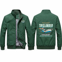 Thumbnail for Britten-Norman BN-2A Mk III Trislander Stylish Jackets - Stand Collar - Cartoon - Green