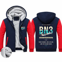 Thumbnail for Britten-Norman BN-2A Mk III Trislander Zipped Sweatshirts - Original - Navy & Red