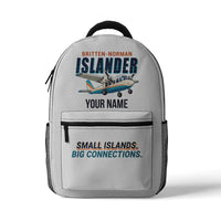 Thumbnail for Britten-Norman BN-2B-26 Islander - 3D Backpack - Cartoon + Name - White