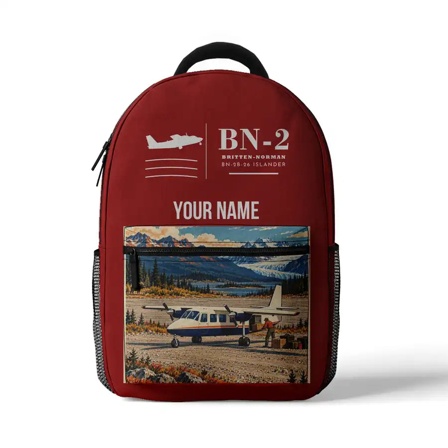 Britten-Norman BN-2B-26 Islander - 3D Backpack - Red + Name