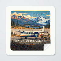 Thumbnail for Britten-Norman BN-2B-26 Islander - 3D + Name - Square Sticker - Peel