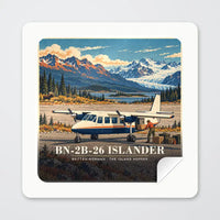 Thumbnail for Britten-Norman BN-2B-26 Islander - 3D - Square Sticker - Peel
