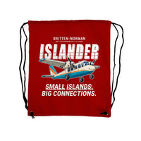 Thumbnail for Britten-Norman BN-2B-26 Islander - Drawstring Bag - Cartoon - Red