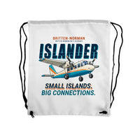 Thumbnail for Britten-Norman BN-2B-26 Islander - Drawstring Bag - Cartoon - White