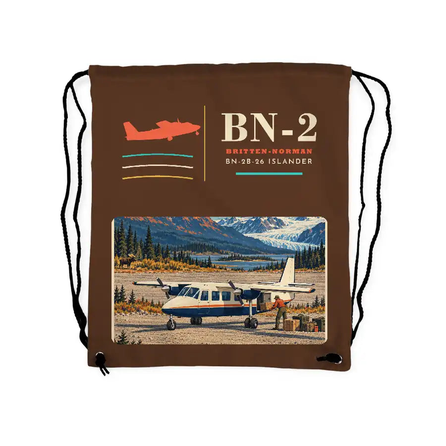 Britten-Norman BN-2B-26 Islander - Drawstring Bag - Classic - Brown
