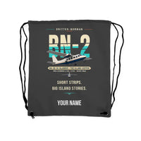 Thumbnail for Britten-Norman BN-2B-26 Islander - Drawstring Bag - Original + Name - Gray