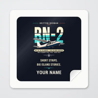 Thumbnail for Britten-Norman BN-2B-26 Islander - Original + Name - Square Sticker - Peel