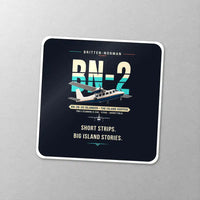 Thumbnail for Britten-Norman BN-2B-26 Islander - Original - Square Sticker - Close-up