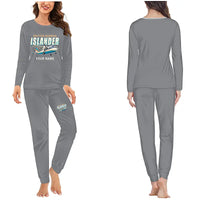 Thumbnail for Britten-Norman BN-2B-26 Islander - Women Pajamas - Cartoon Chest + Name - Gray