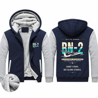 Thumbnail for Britten-Norman BN-2B-26 Islander Zipped Sweatshirts - Original - Navy & Gray