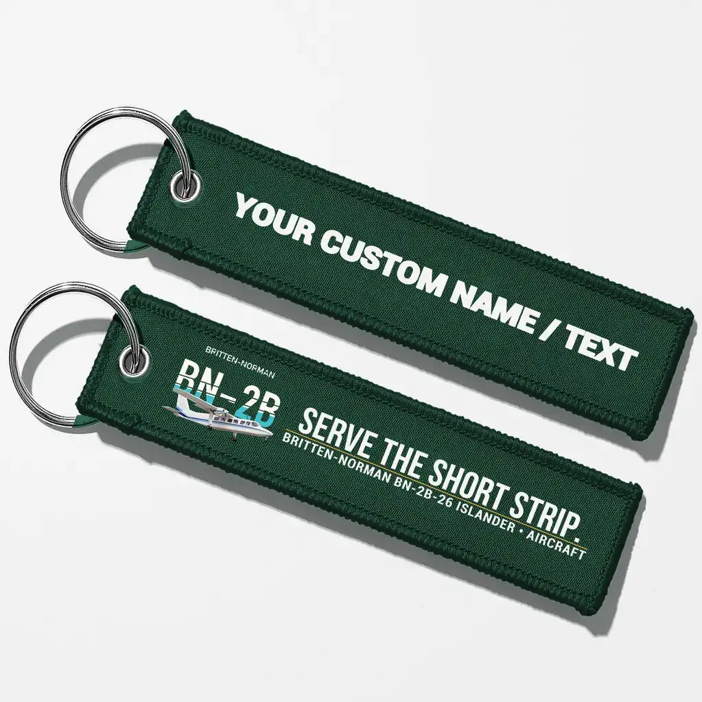 Britten-Norman BN-2B-26 Islander Aviator Key Chains - Dark Green - Personalized