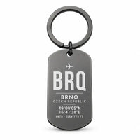 Thumbnail for Brno - Turany Airport BRQ - Key Chain - Original Design - Black