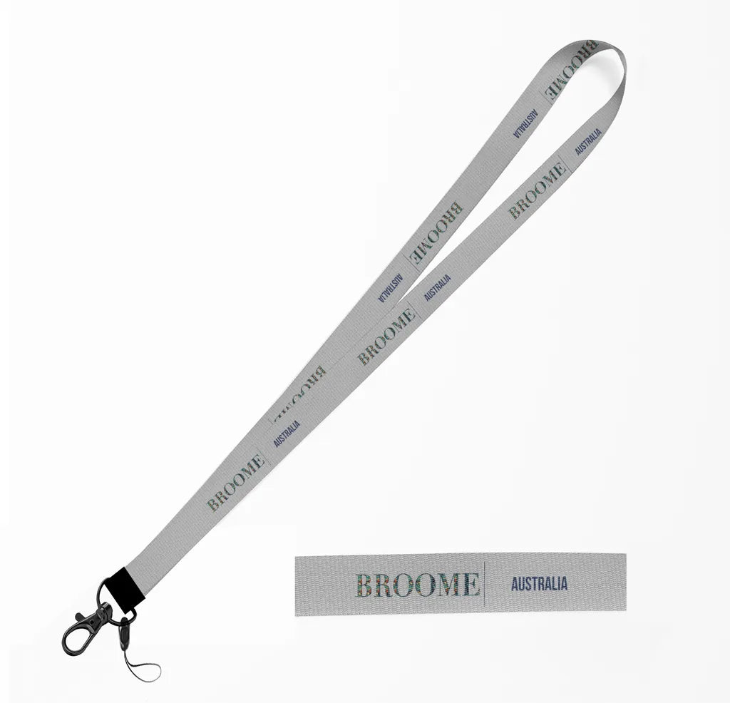 Broome City Series lanyard - light gray