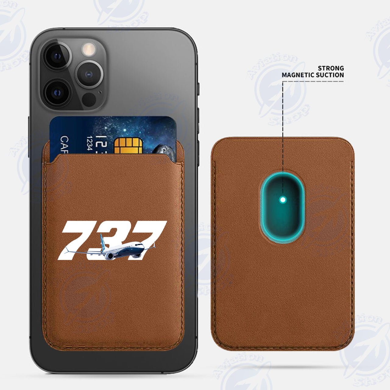 Super Boeing 737 iPhone Cases Magnetic Card Wallet