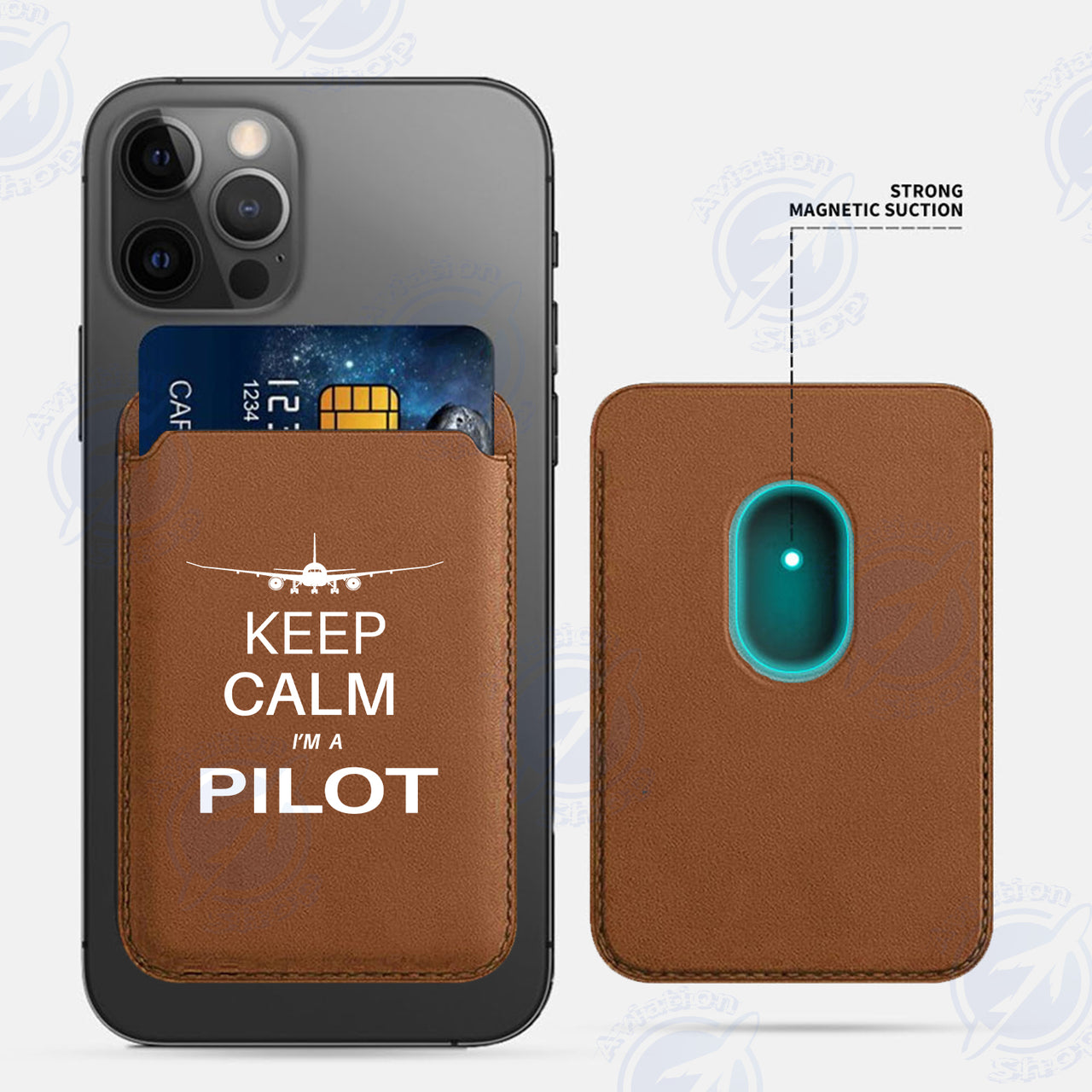 Pilot (777 Silhouette) iPhone Cases Magnetic Card Wallet
