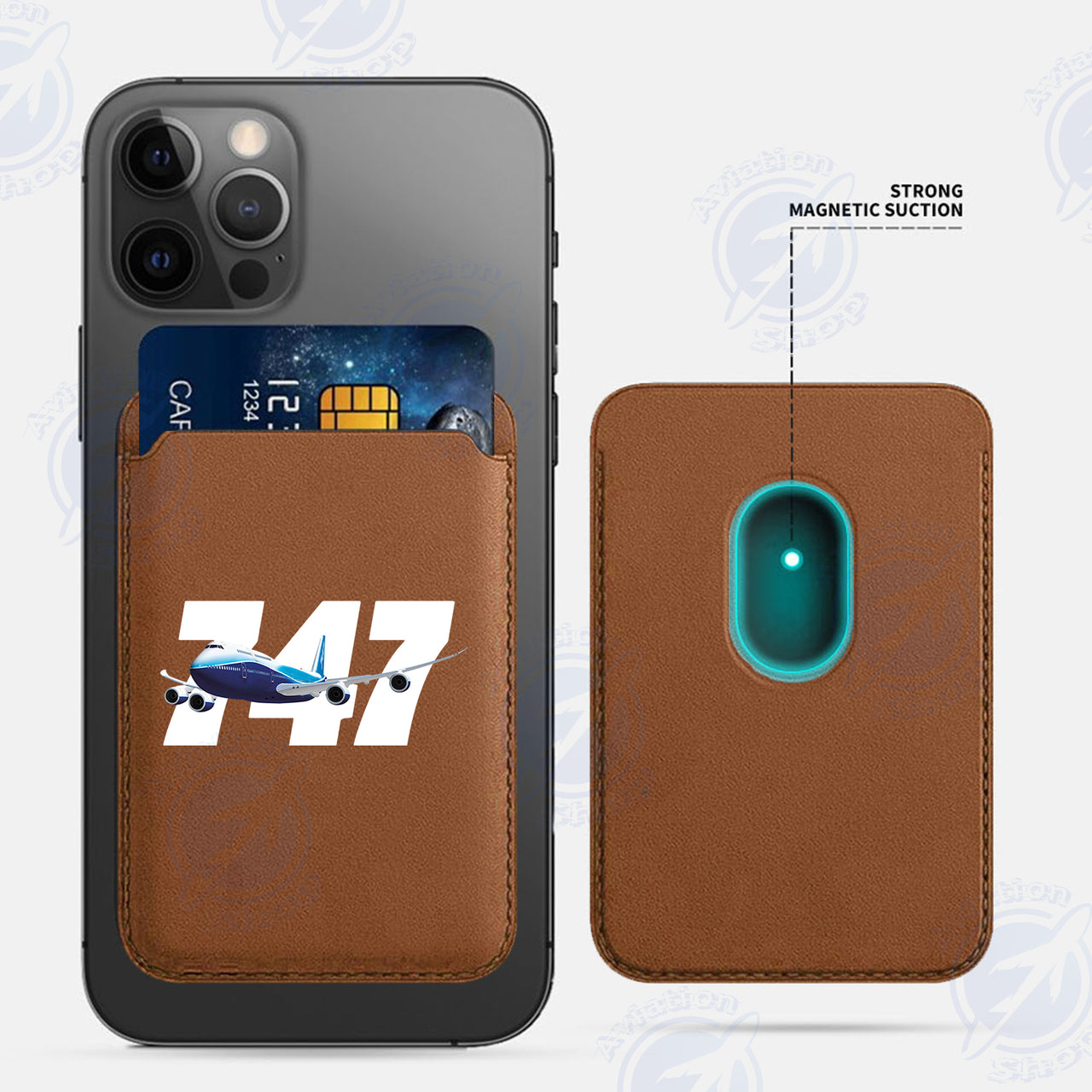 Super Boeing 747 iPhone Cases Magnetic Card Wallet