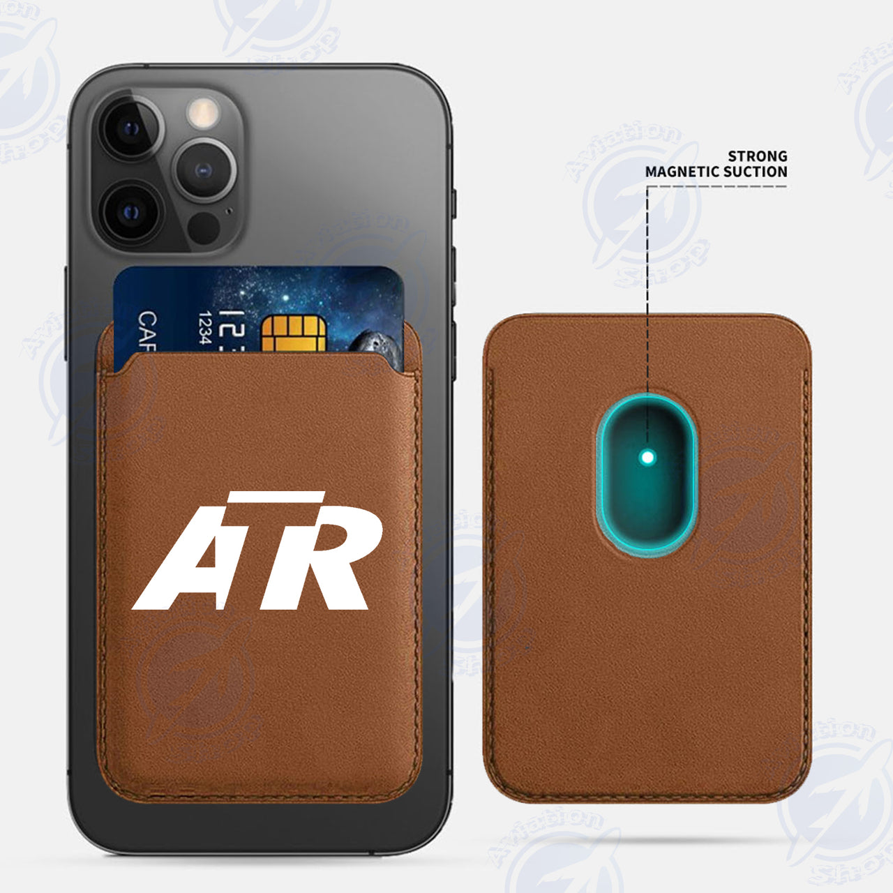 ATR & Text iPhone Cases Magnetic Card Wallet