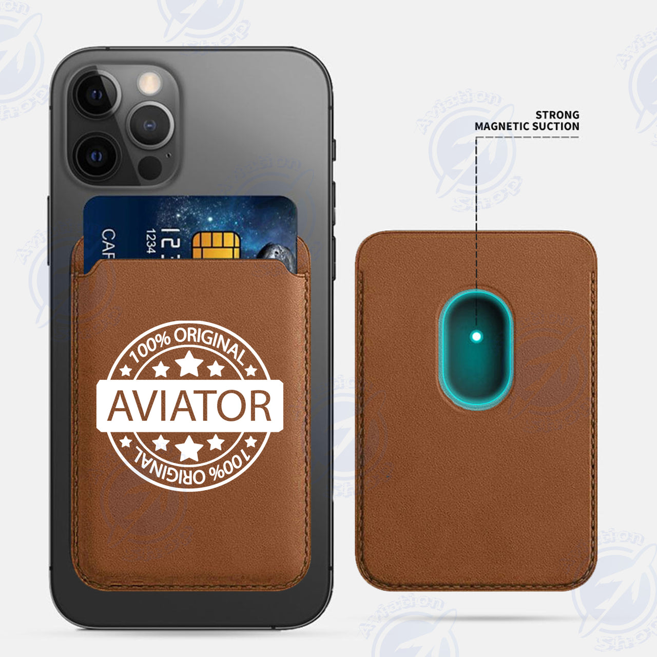%100 Original Aviator iPhone Cases Magnetic Card Wallet
