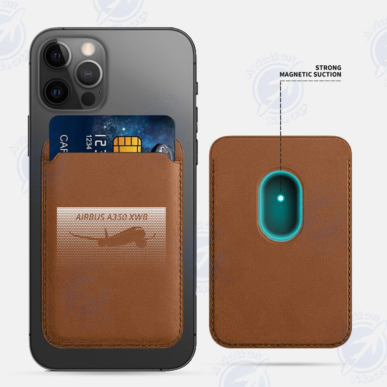 Airbus A350XWB & Dots iPhone Cases Magnetic Card Wallet